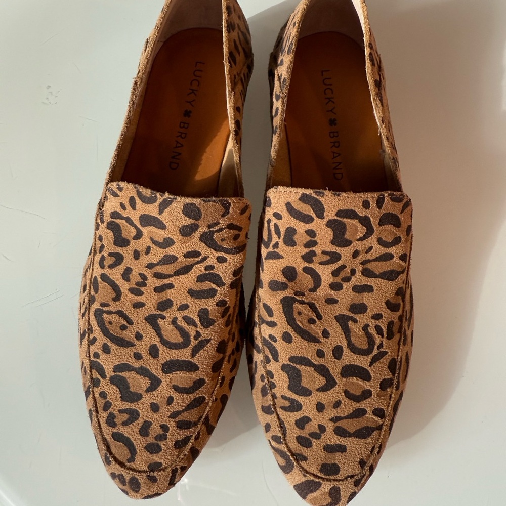 Lucky Brand Brown and Black Loafers Slip-On Shoes